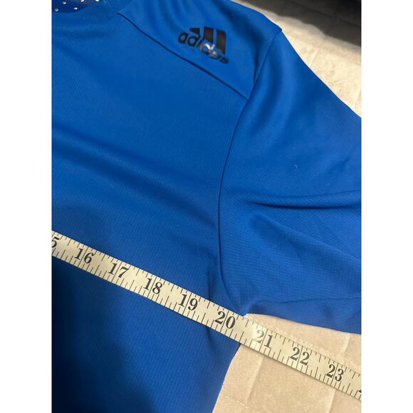Adidas Climachill Athletic Shirt Men's Size Medium Royal Blue Workout Active - Picture 7 of 7